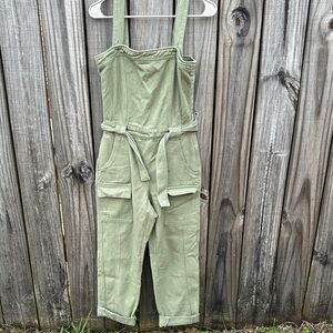 Stylish Green Denim Jumpsuit